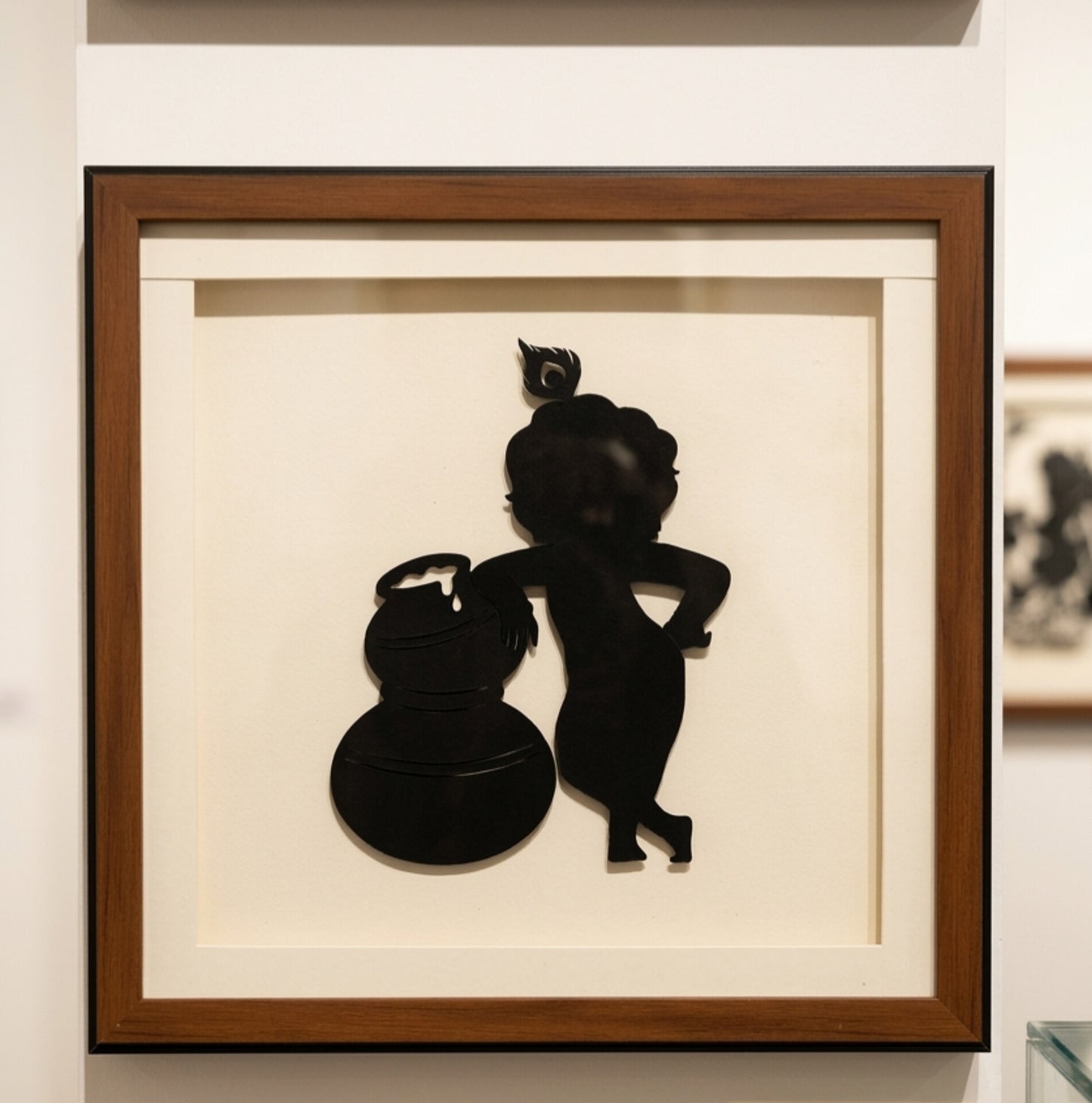 Krishna Wooden Wall Frame