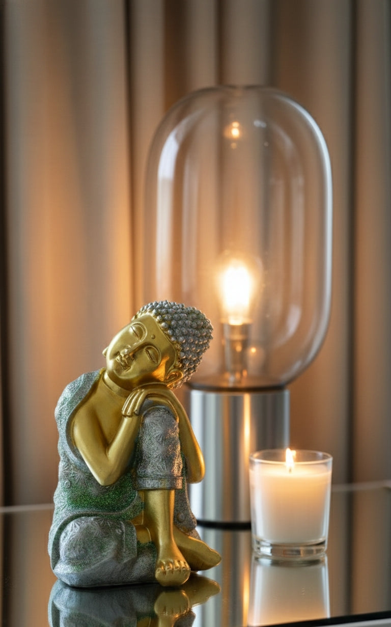 Buddha Statue Showpiece | Peaceful Golden Buddha