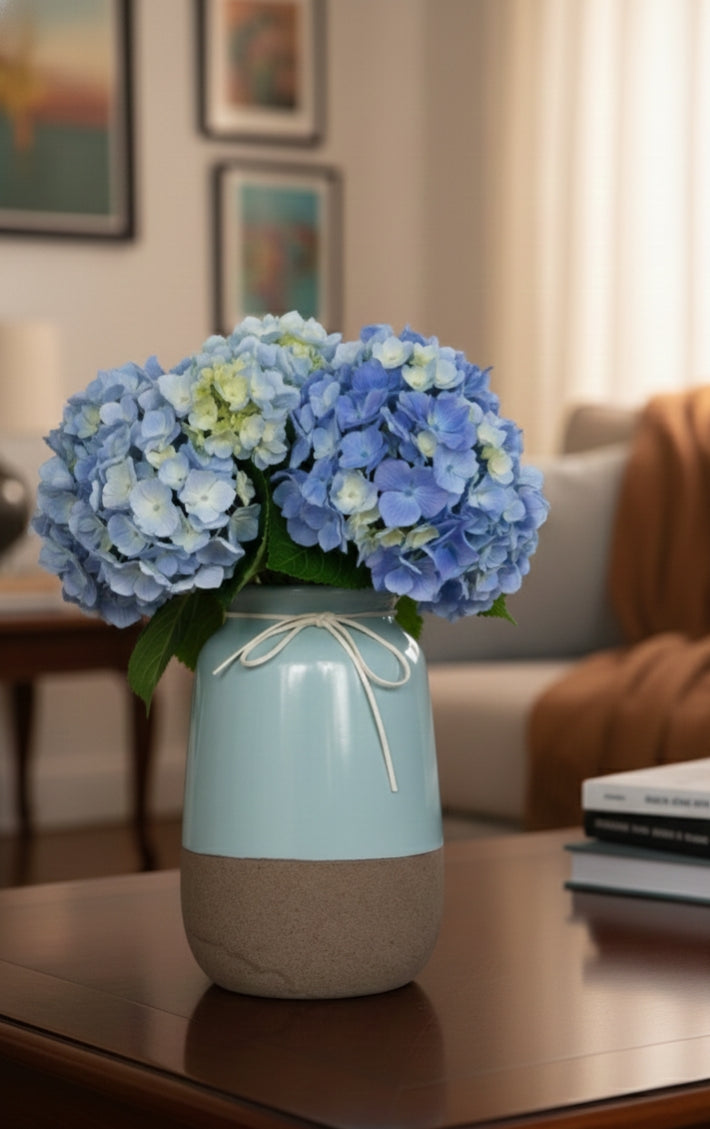 Modern Ceramic Flower Vase Showpiece | Minimalist Table & Living Room Home Décor