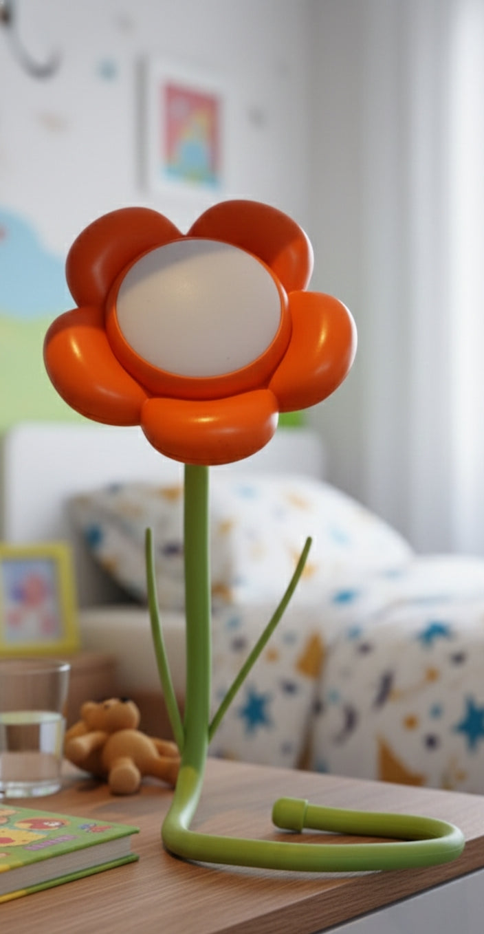 Cute Flower Table Lamp for Kids Room | LED Night Light Desk Lamp for Bedroom & Study