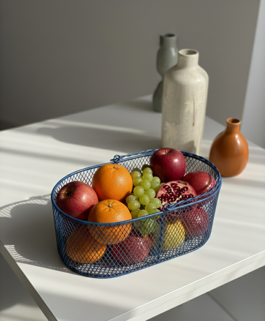 Luxury  Metal Mesh Basket Tray