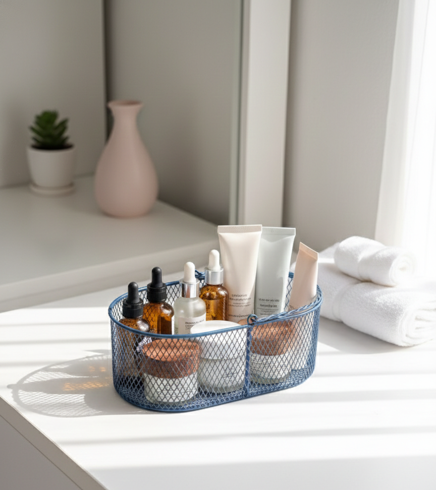 Luxury  Metal Mesh Basket Tray