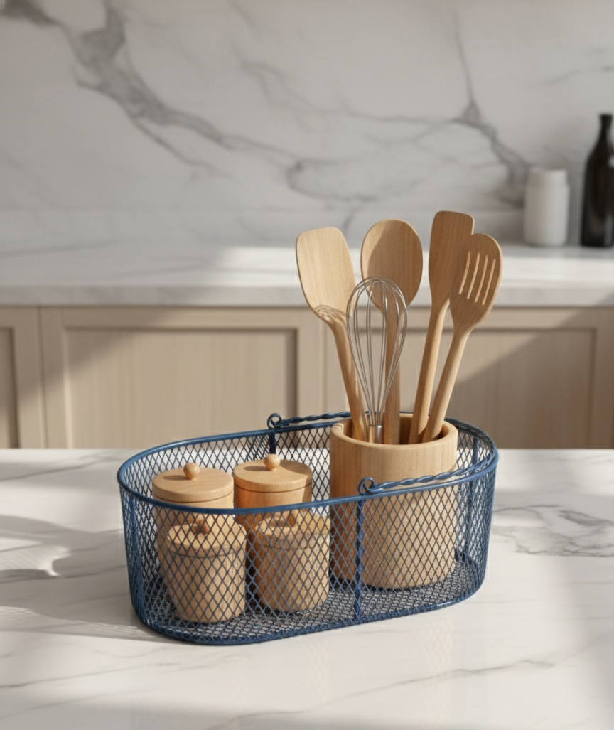 Luxury  Metal Mesh Basket Tray