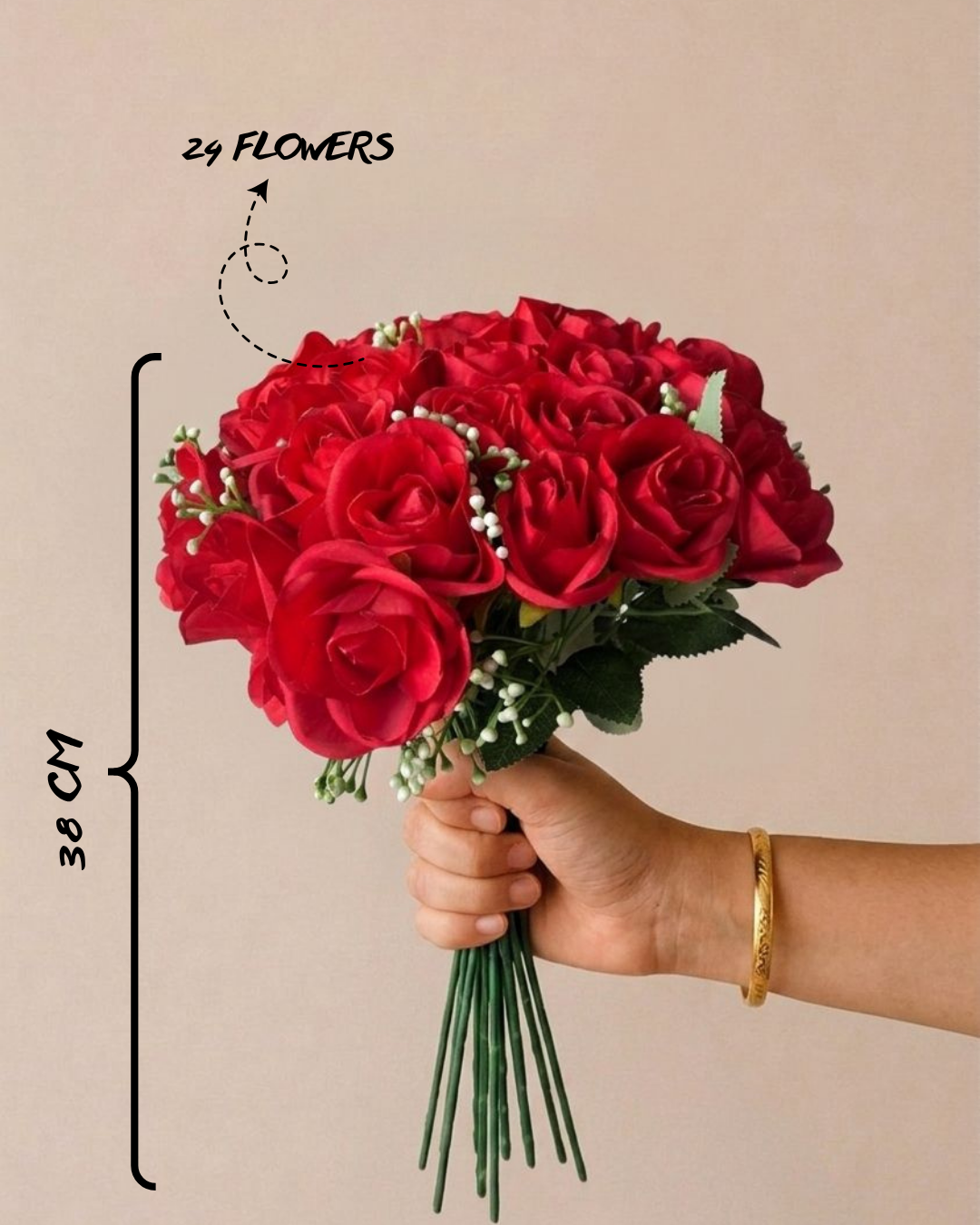 Artificial Rose Flower Bunch