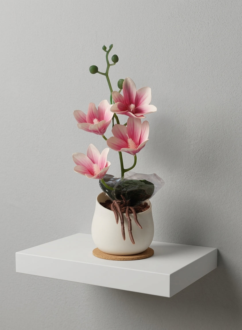 Artificial Orchid Flower Pot