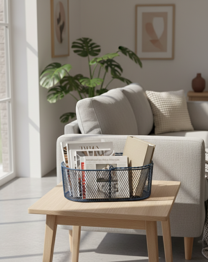 Luxury  Metal Mesh Basket Tray