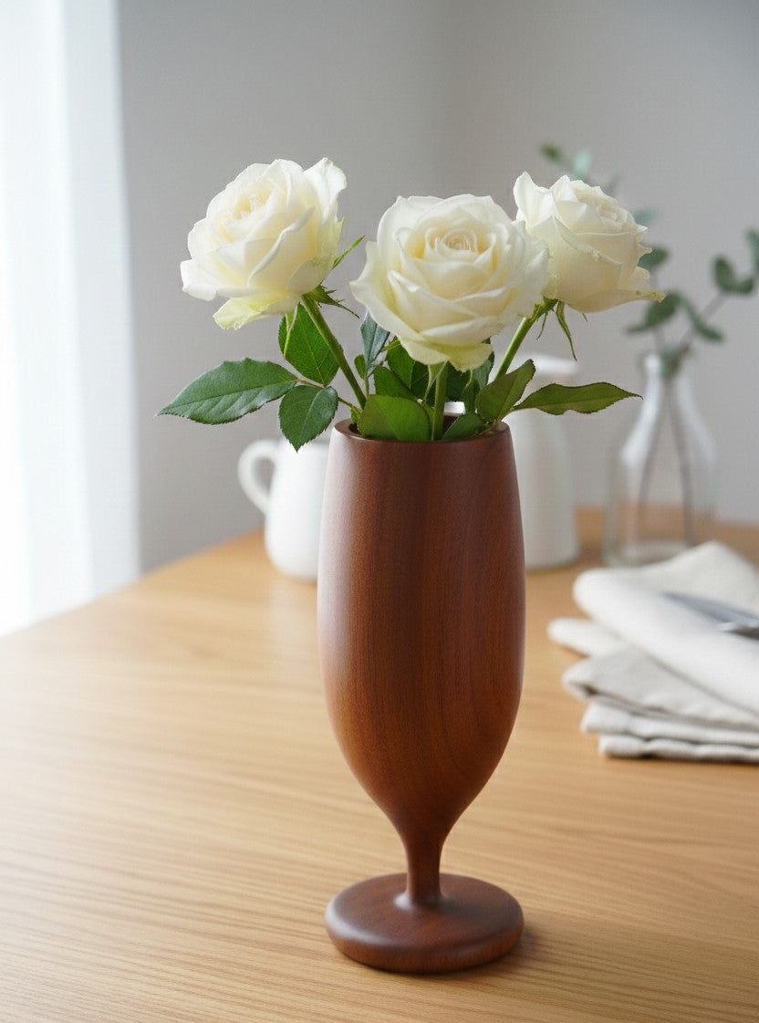 Minimalist Handcrafted Wooden Vase