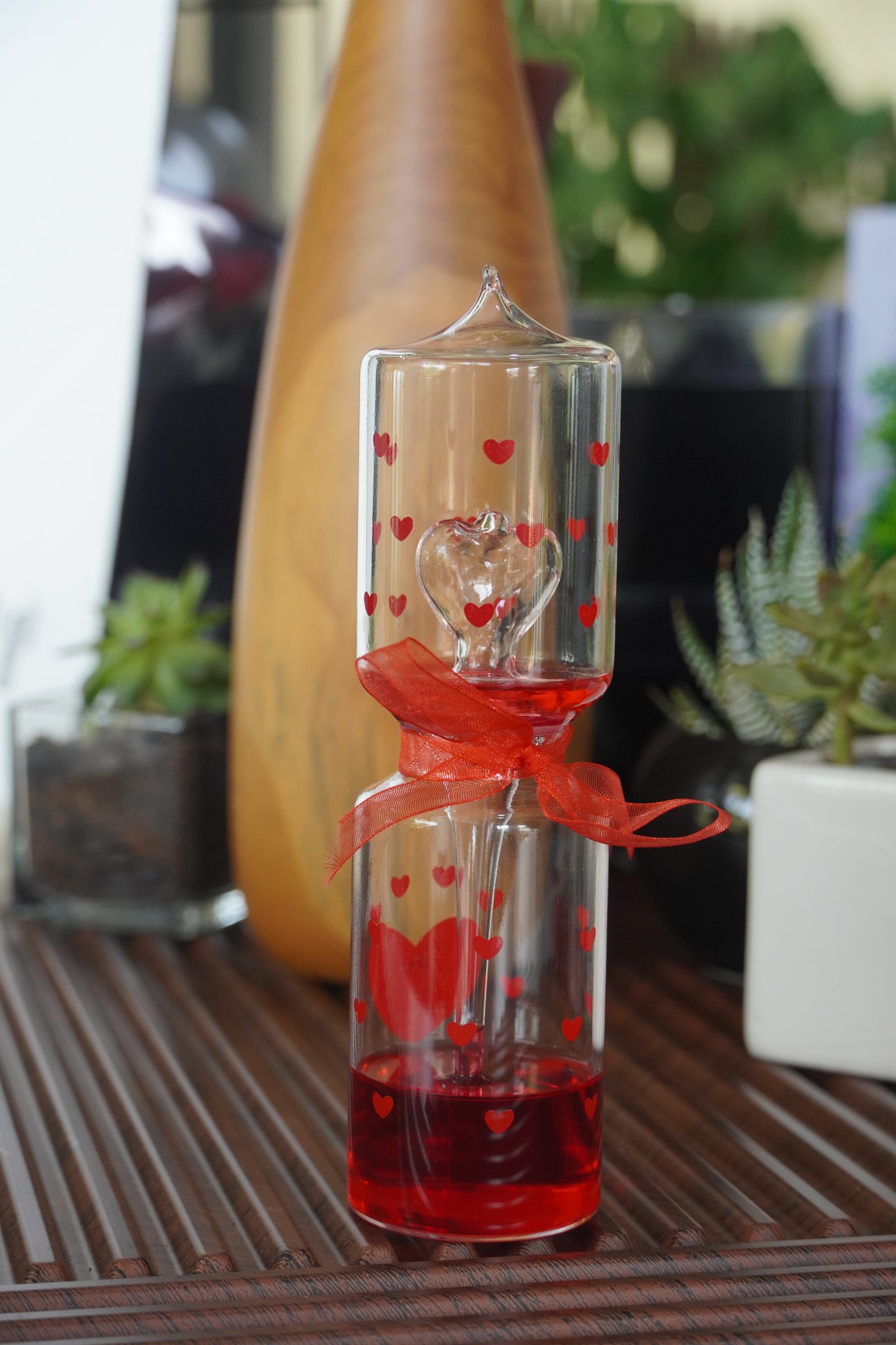 Valentine Gift Box with Live Succulent, Wish Bottle & Chocolate | Romantic Home Decor Gift Hamper