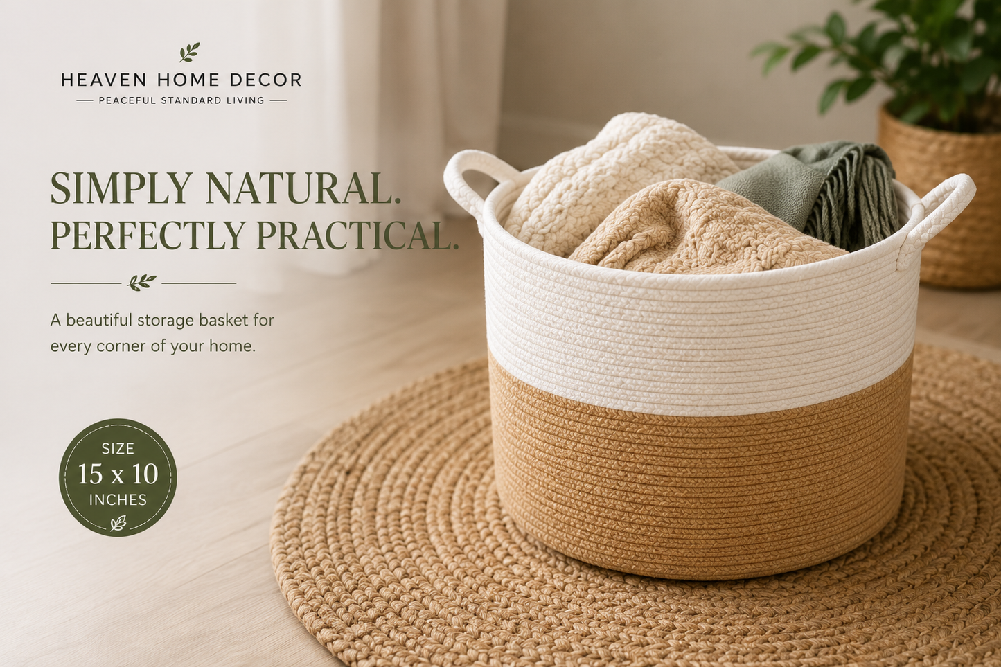 Cotton rope basket