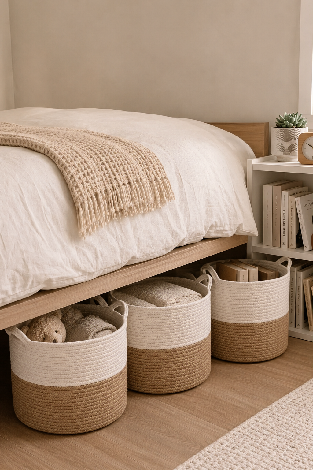 Cotton Rope Storage Basket | Stylish Home Organizer