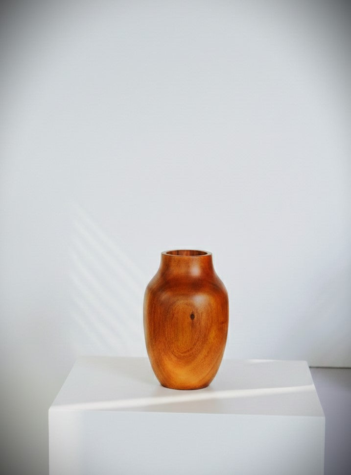 Handcrafted Wooden Vase | Natural Wooden Flower Vase for Home Decor & Table Styling