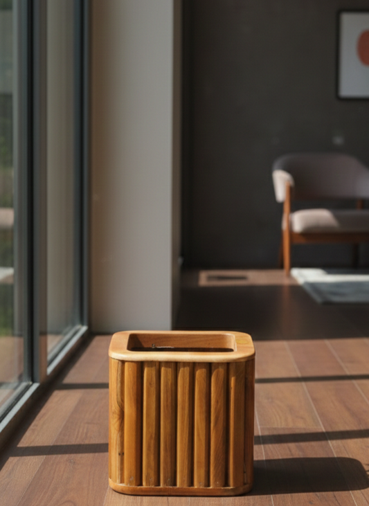 Wooden Planter Box | Natural Wooden Flower Pot for Indoor & Outdoor Decor