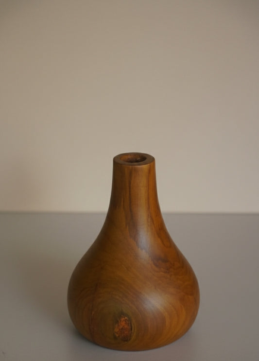 Handcrafted Wooden Vase | Minimal Rustic Home Decor Vase for Living Room & Table Styling