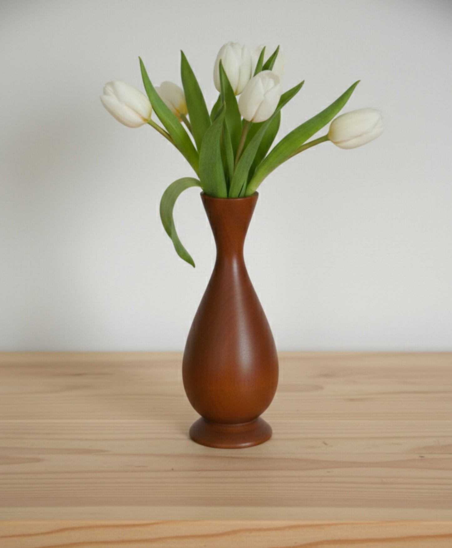 Wooden Decorative Vase | Elegant Natural Wood Home Décor