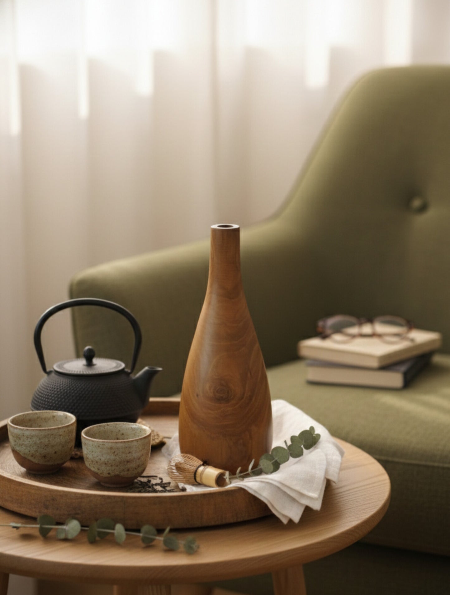 Wooden Decorative Vase | Handcrafted Natural Wood Home Décor