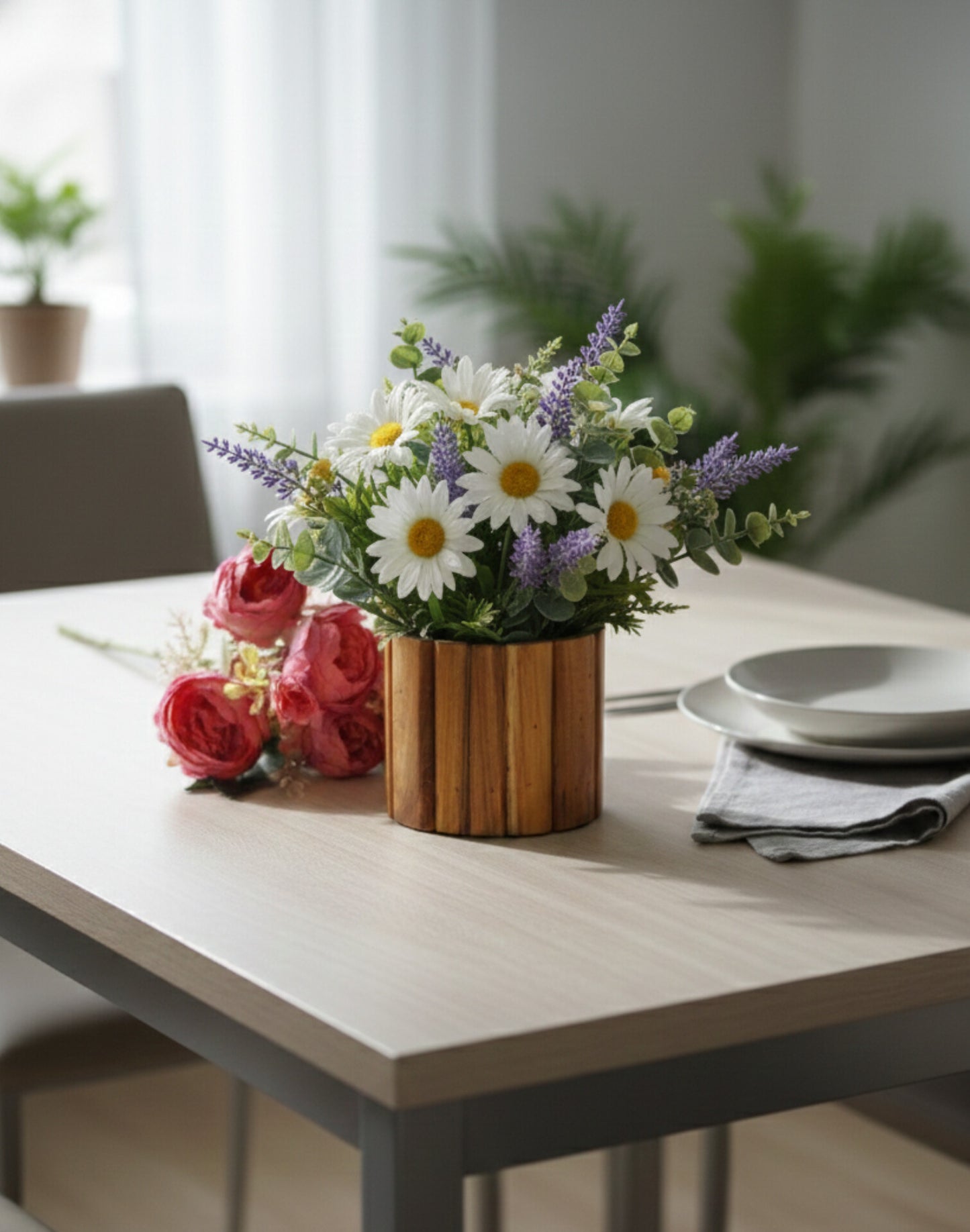 Wooden Flower Vase
