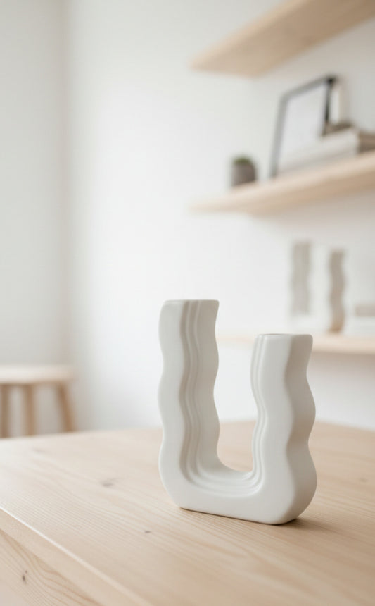 Modern U-Shape Ceramic Vase