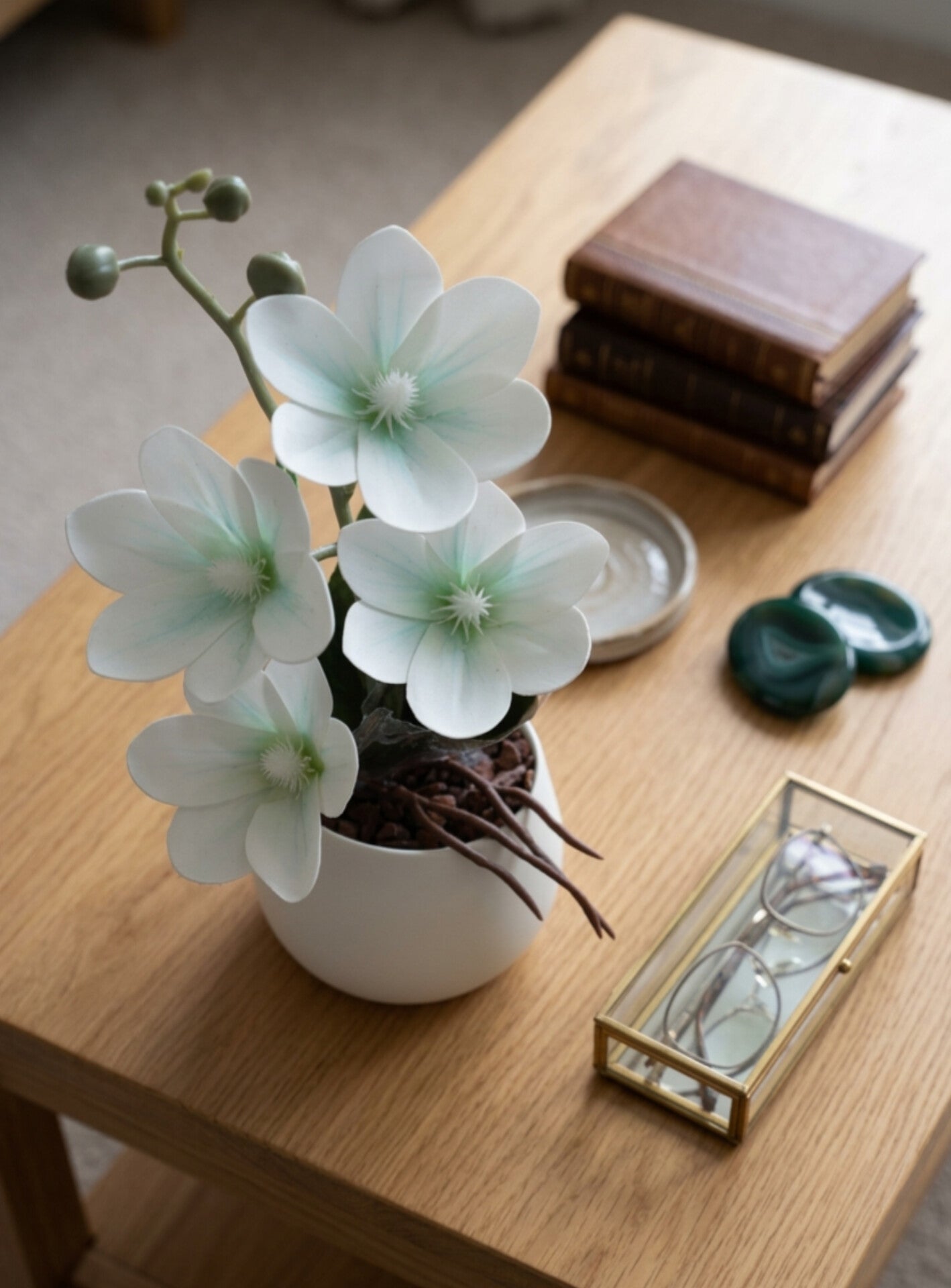 Artificial Orchid Flower Pot