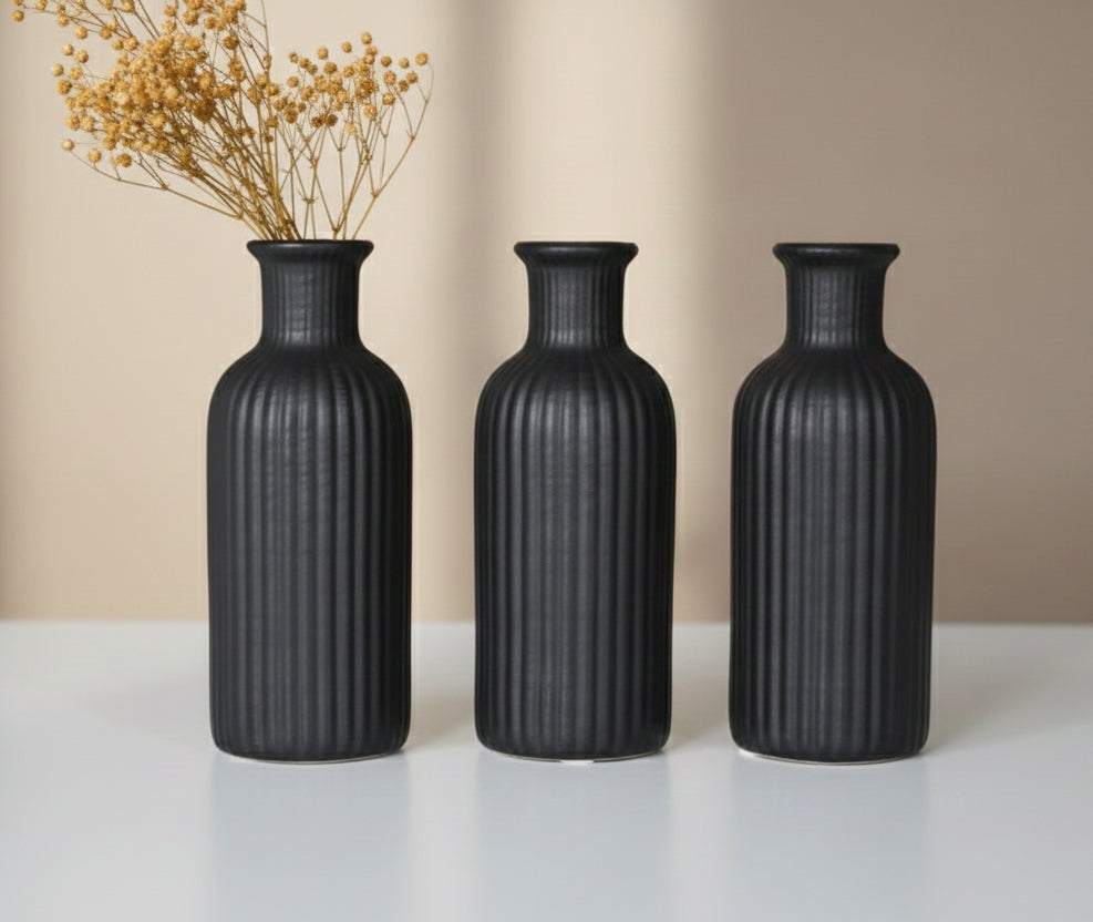 Modern Black Ceramic Vase
