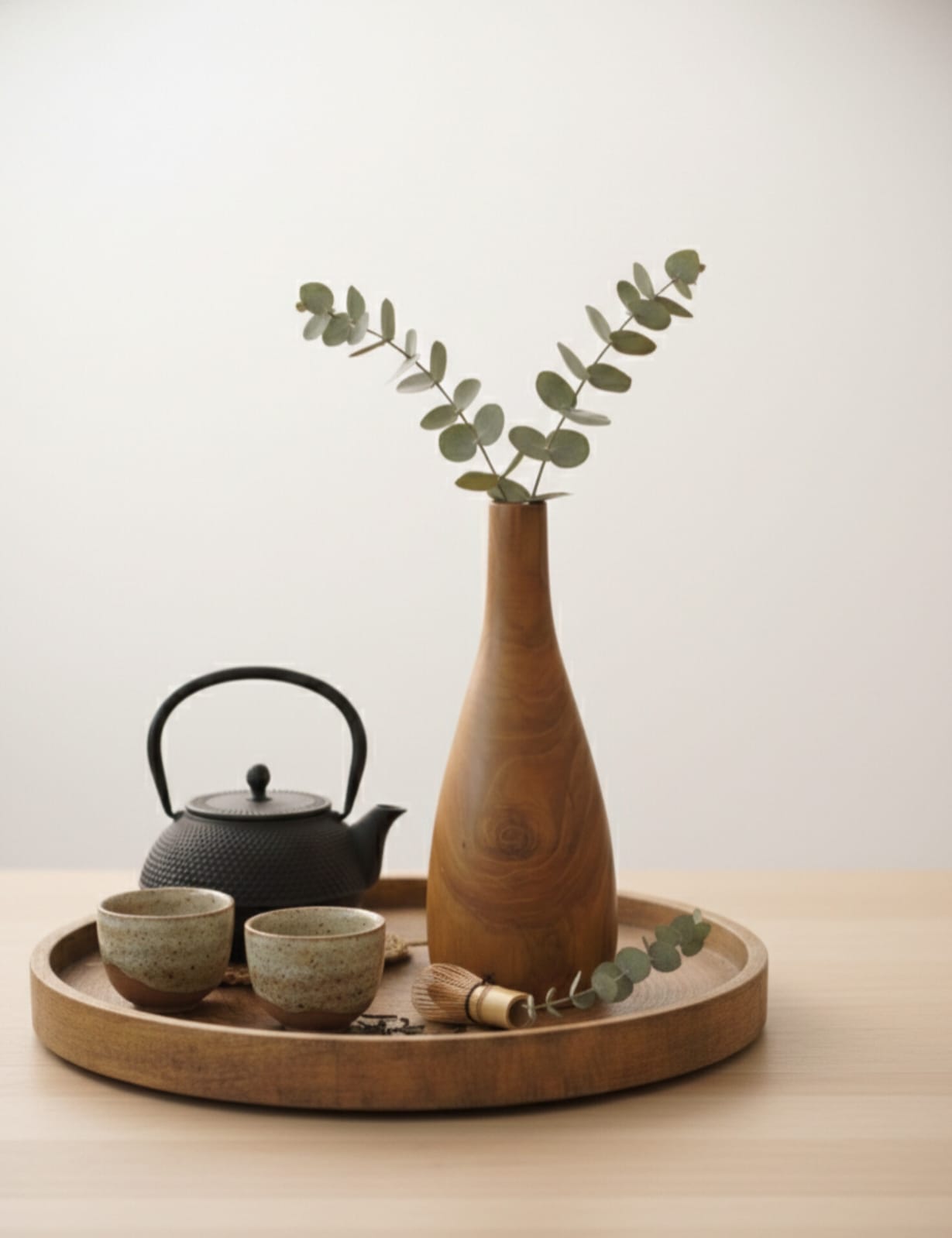 Wooden Decorative Vase | Handcrafted Natural Wood Home Décor