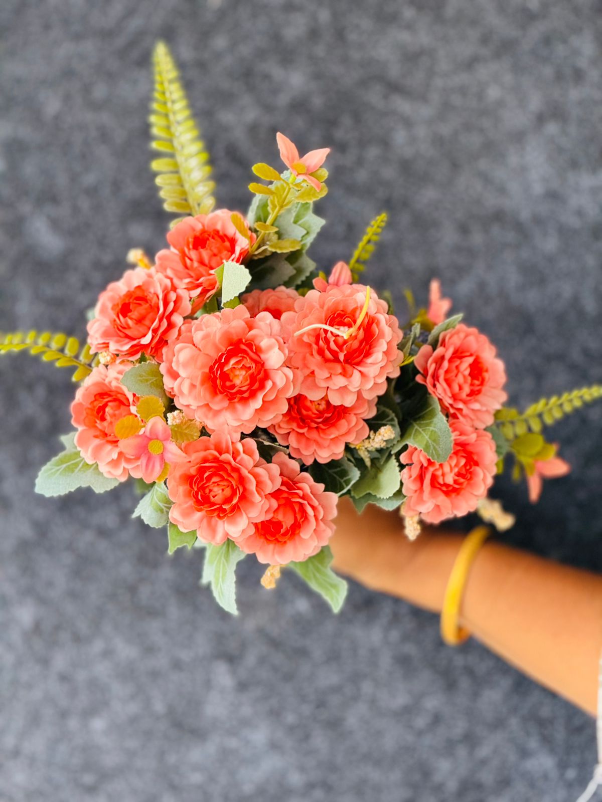 Artificial Flower Bunch Combo – 2 Bunch Set with 12 Flowers
