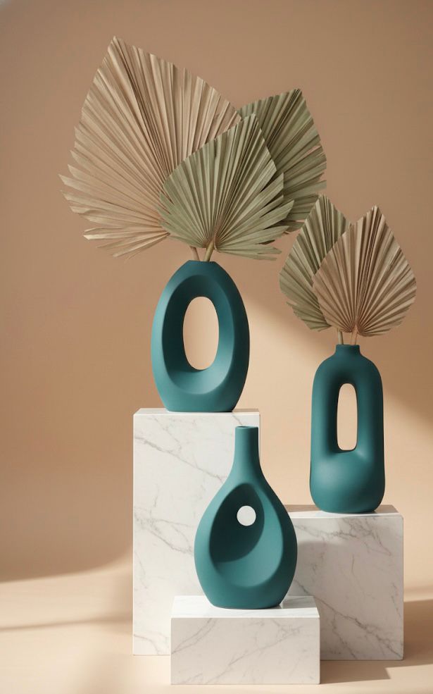 Modern Nordic Ceramic Vase Set of 3 for Home Decor