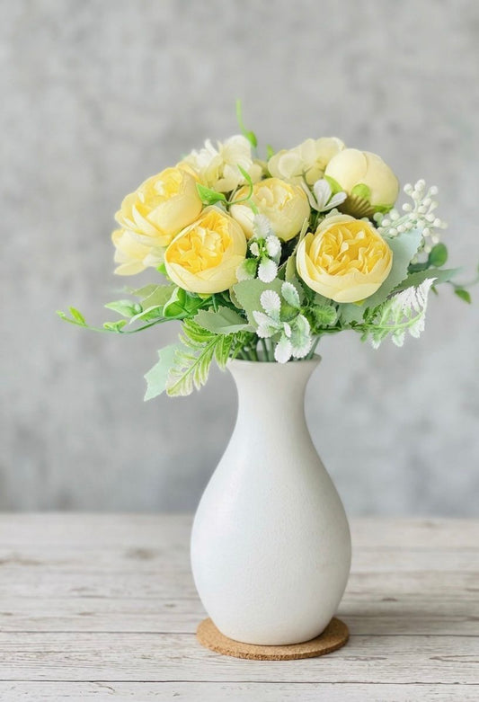 Artificial Yellow Flower Bunch Combo – 2 Set Decorative Floral Bouquet