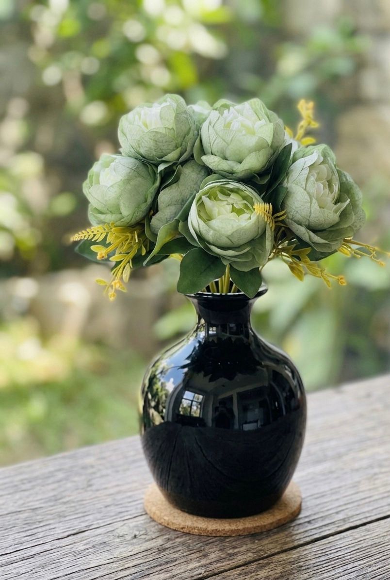 Artificial Rose Flower Bunch Combo – 2 Bunch Set with 12 Flowers