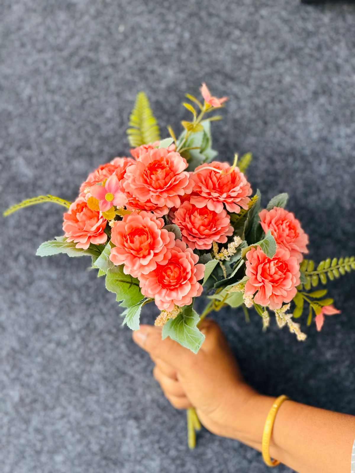 Artificial Flower Bunch Combo – 2 Bunch Set with 12 Flowers