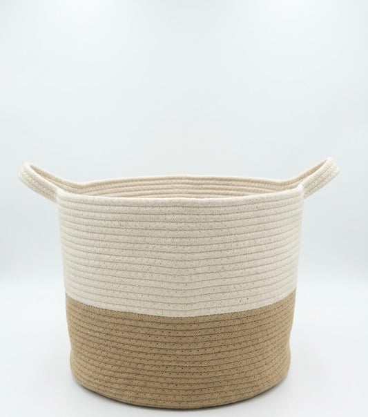 Cotton Rope Storage Basket Without Lid | Stylish Home Organizer