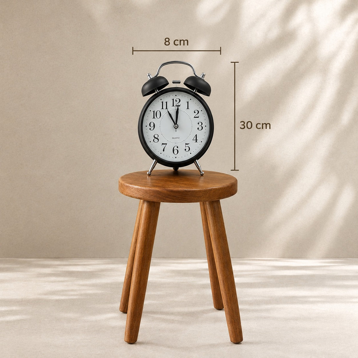 Home Décor Combo Set – Ceramic Vases, Metal Alarm Clock & Woven Storage Basket