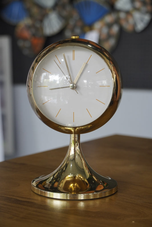 Luxury Gold Finish Table Clock | Modern Minimalist Desk & Home Décor Clock