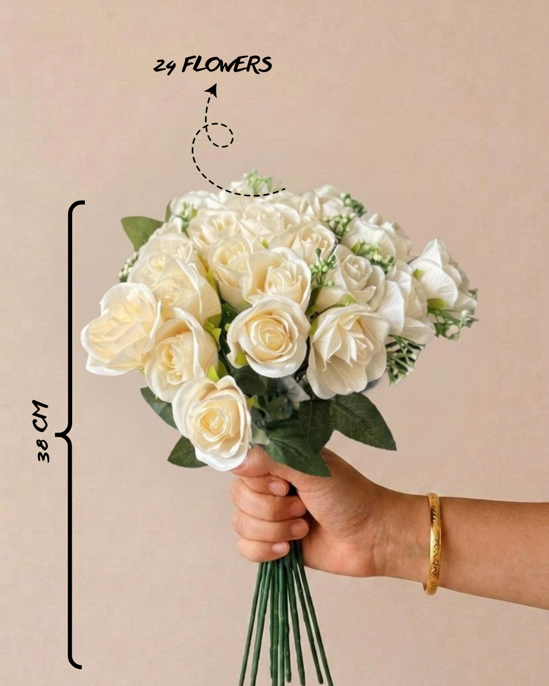Artificial Rose Flower Bunch