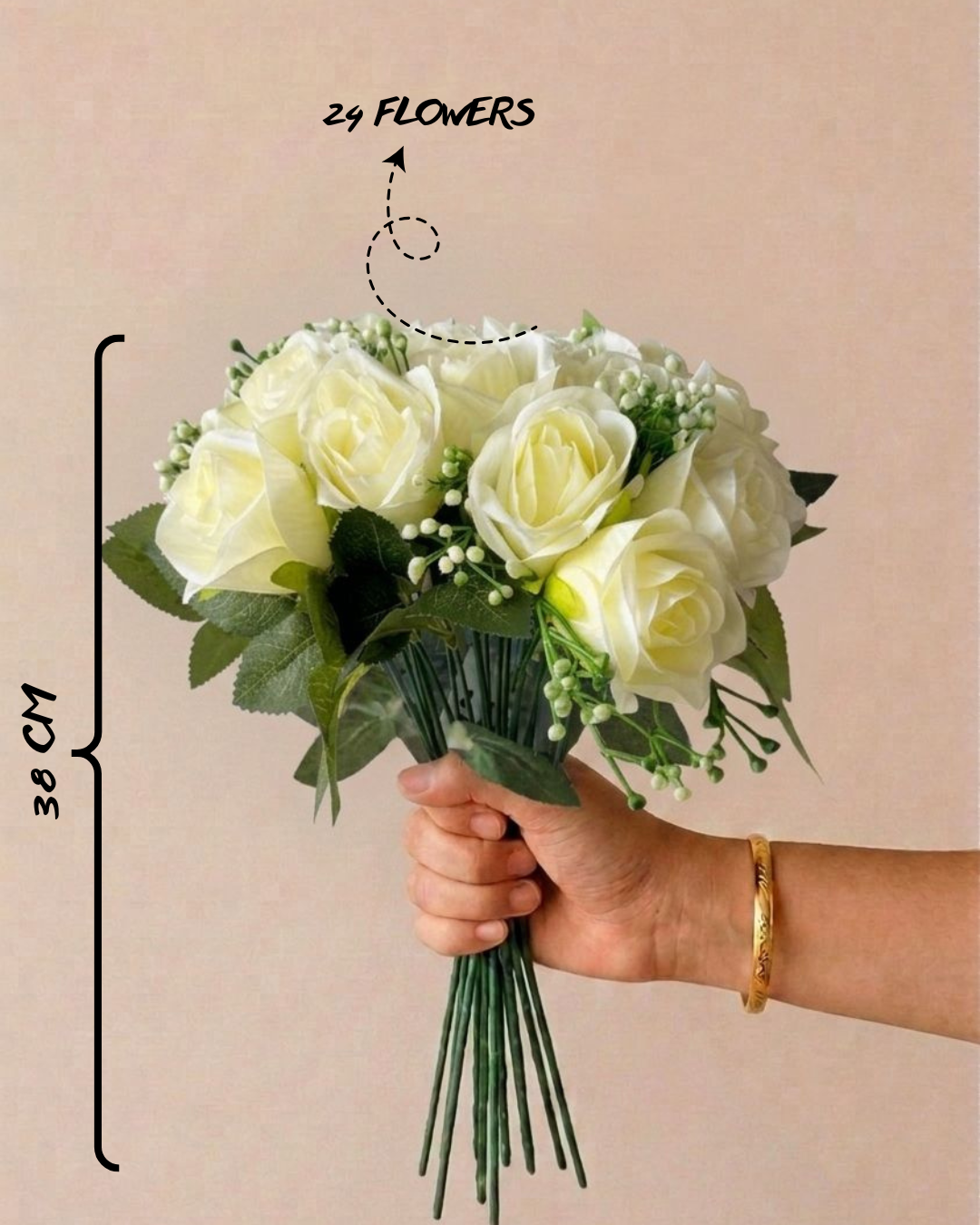 Artificial Rose Flower Bunch