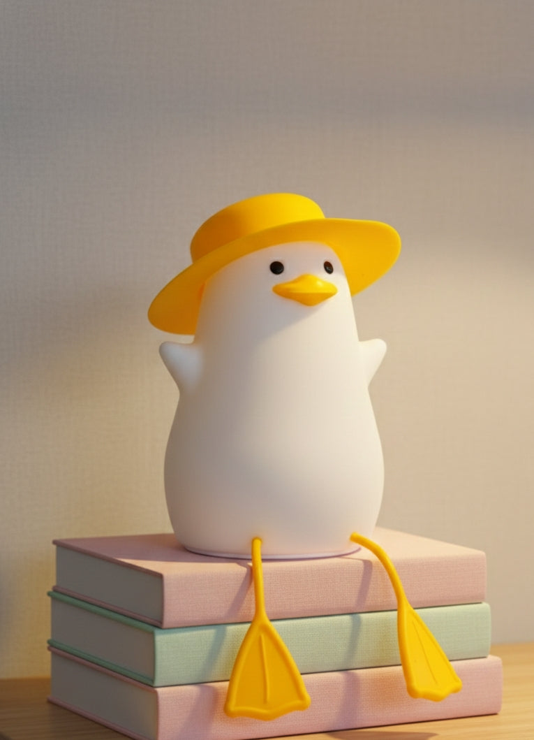 Cute Duck Kids Night Lamp Showpiece | Decorative LED Light for Kids Room & Nursery