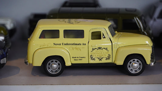 Vintage Metal Car Showpiece | Retro Classic Car Home Décor Accent