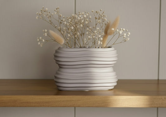 Modern gray Ceramic Showpiece